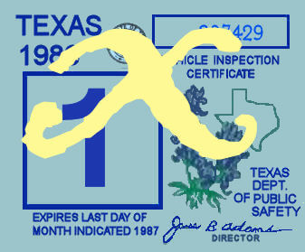 (image for) 1986 Texas Inspection Sticker